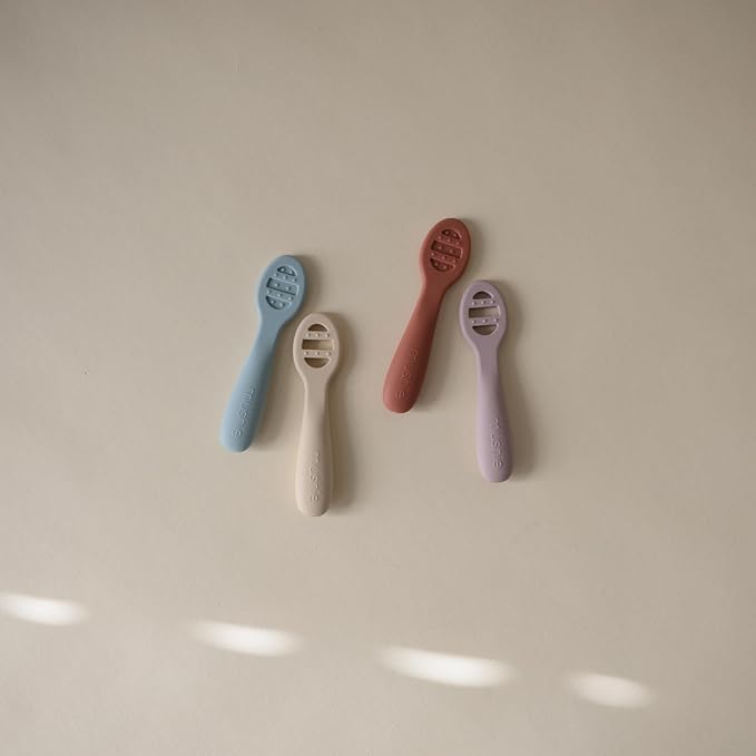 mushie Silicone First Feeding Baby Spoons | 2 Pack - Image 9