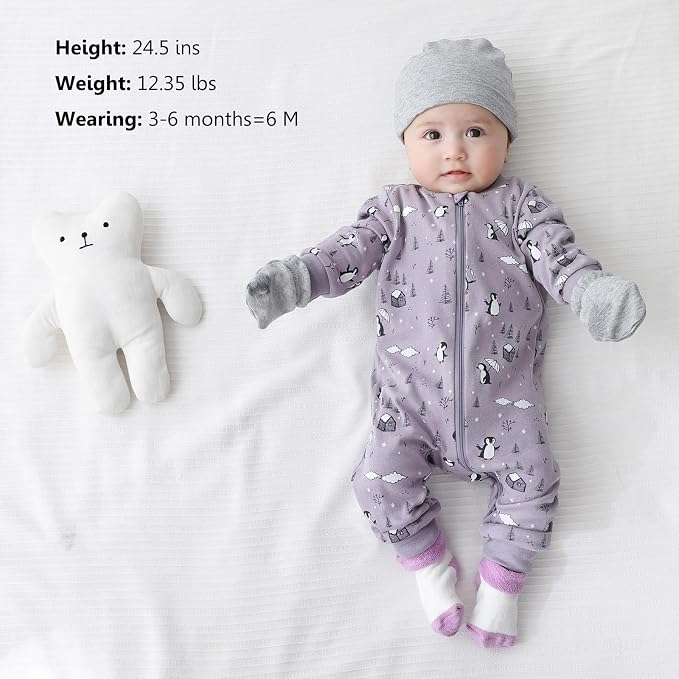 Newborn Baby 2-way Zipper Romper Cotton One-piece Jumsuit 3-pack, 0-24 Months - Image 4