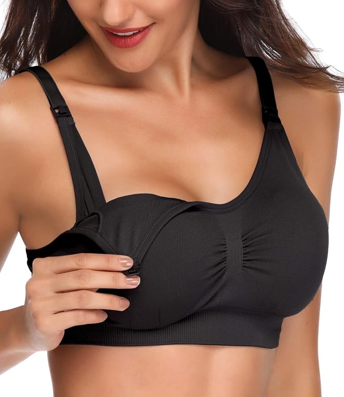 Lataly Womens Seamless Nursing Bra Sleeping Maternity Bralette - Image 2