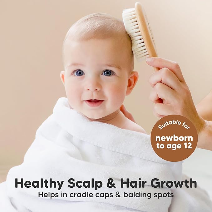 Wooden Baby Hair Brush - Image 3