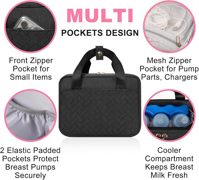Wearable Breast Pump Bag with Insulated Breastmilk Cooler - Image 4