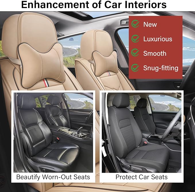 Leather Car Seat Covers Fit for LR Range Rover Evoque 2019-2025, 5 Seater - Image 6