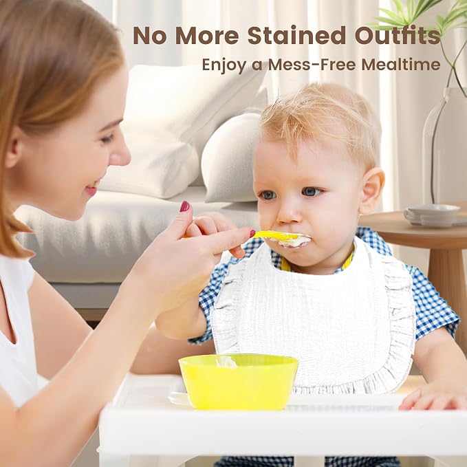 Oiomniv Muslin Baby Bibs, Toddler - Image 7