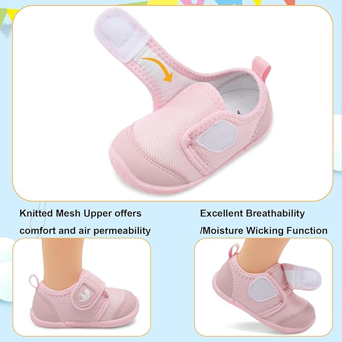 FEETCITY Baby First Walking Shoes Boys Girls Infant Sneakers Crib Shoes - Image 2