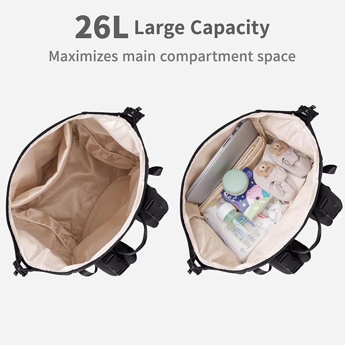 CEI-CEI Neoprene Diaper Bag Backpack Large Newborn Baby Maternity Bags - Image 5