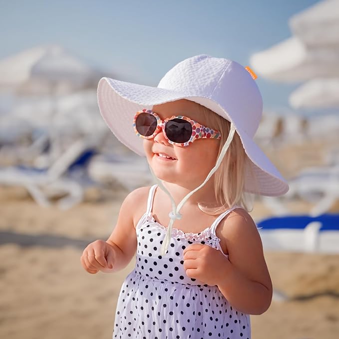 HONGTEYA Baby Sun Hat Toddler Girl Beach Hat Adjustable Outdoor Summer Hat UPF - Image 6