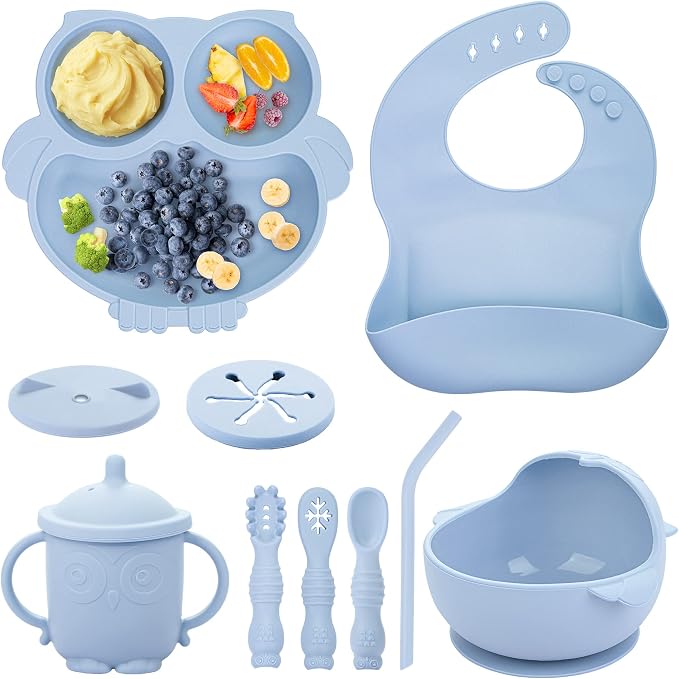 Baby Weaning Set, Silicone Baby Feeding Set, Toddler Weaning Set by Bnditeu