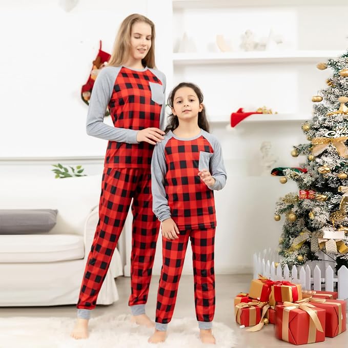 Schbbbta Family Matching Pajamas Holiday Sleepwear Long Sleeve Pjs Sets - Image 3