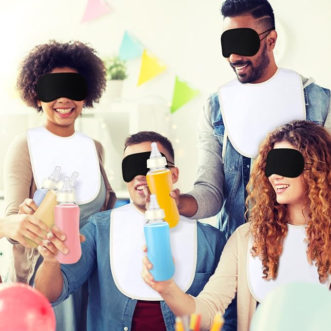 Leinuosen 24 Pcs Baby Shower Blindfold Feeding Game Set Include 6 Plastic Chug - Image 5