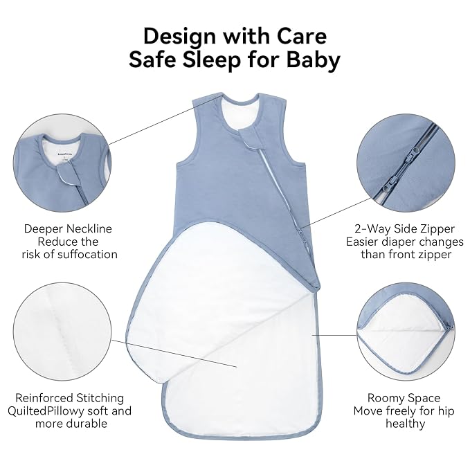 BubblePanda Rayon Made from Bamboo Sleep Sack 6-12 Months 0.5 Tog Soft - Image 3