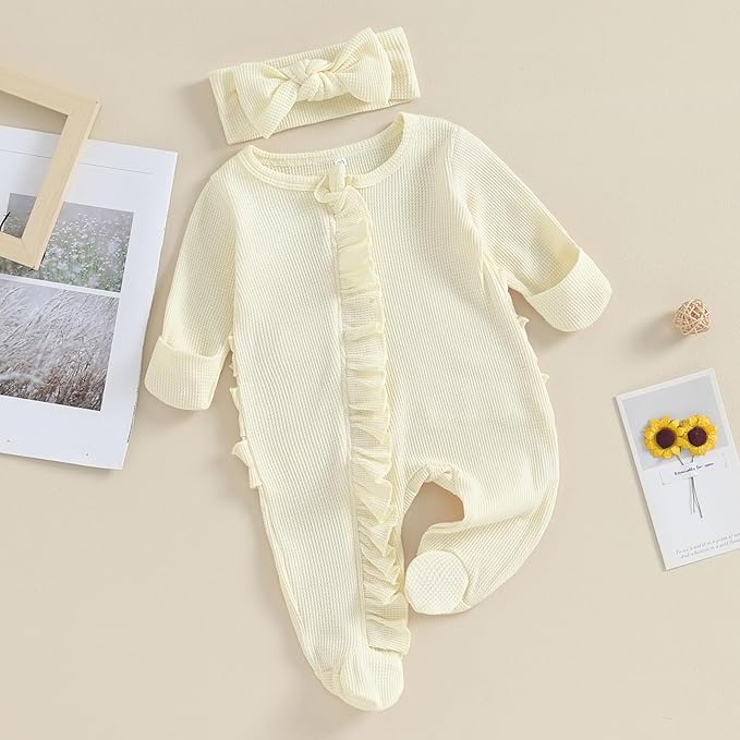 CIYCUIT Baby Girls Cactus Footies Newborn Zip Up Onesie Romper - Image 5