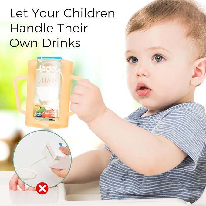 Momcozy Baby Pouch Holder No Squeeze, Baby Food & Juice Box Holder, Easy Grip - Image 3