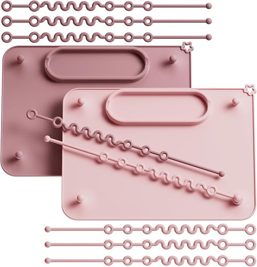 2 Pack Baby Silicone Mat, with Suction Base and 8 Stretchable Straps, Seposeve by Seposeve