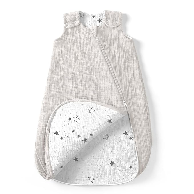 lulumoon Sleep Sack Muslin for Baby: Cotton Wearable Blanket for 15-24 Months by Lulumoon