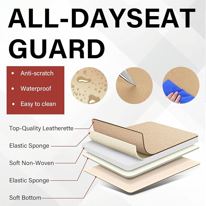 Leather Car Seat Covers Fit for LR Range Rover 2022-2025, 5 Seater Waterproof - Image 5