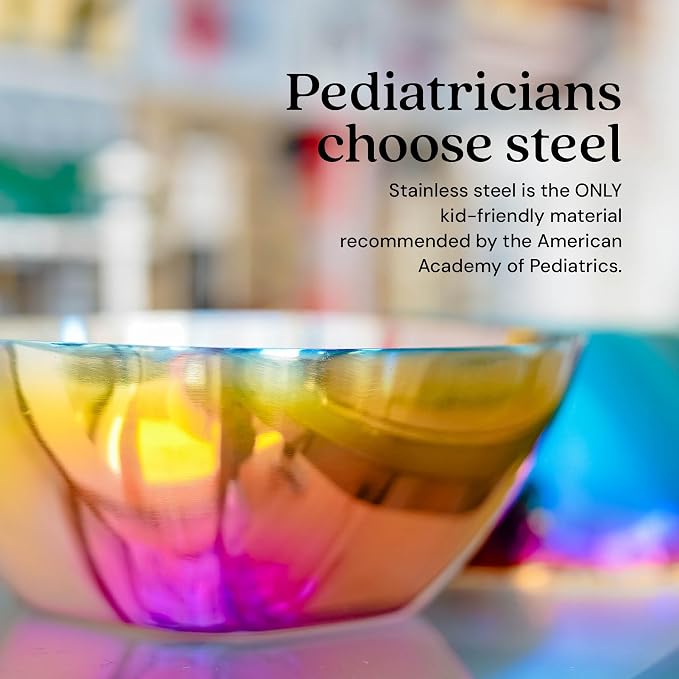Ahimsa Stainless Steel Bowls for Kids | Non Toxic, Pediatrician Designed - Image 3