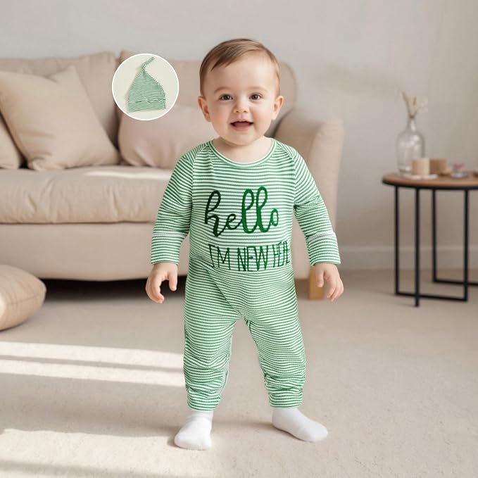 Fernvia Newborn Baby Boy Clothes Letters Print Bodysuit 3 6 9 12 18 Months Long - Image 2