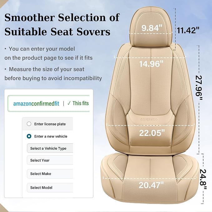 Coverado Car Seat Covers Full Set, Seat Covers - Image 6