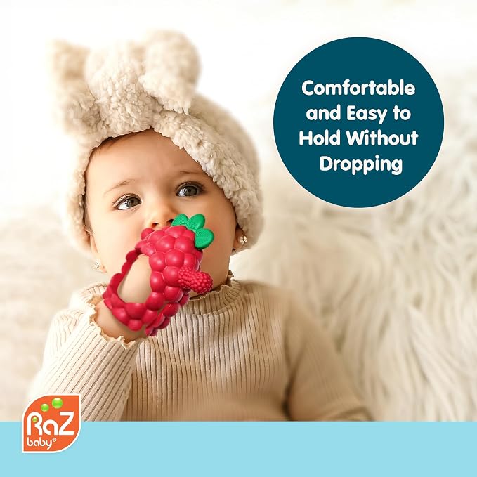 RaZbaby RaZberry Grip Silicone Teether Toy - Image 6