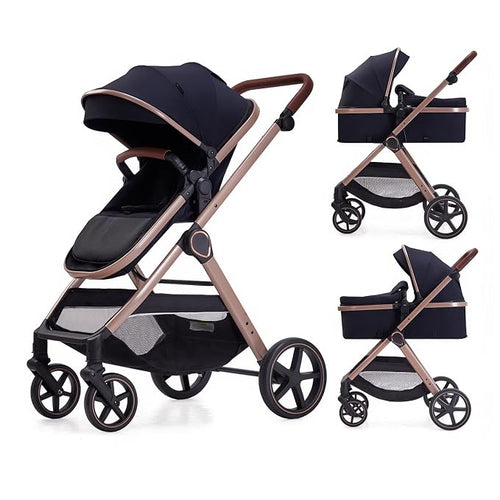 2 in 1 Baby Stroller, Newborn Infant Toddler Convertible Bassinet Pram Stroller by Lortsybab