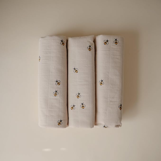 mushie Waterproof Changing Pad Liners | 100% Organic Cotton | Set of 3 - Image 3