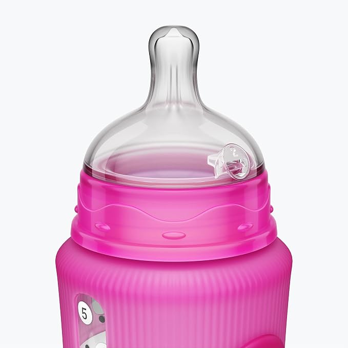 Smilo Baby Bottle Set with Stage 0 Slow Flow Anti Colic Nipple, 5 Oz / 150 ml - Image 7