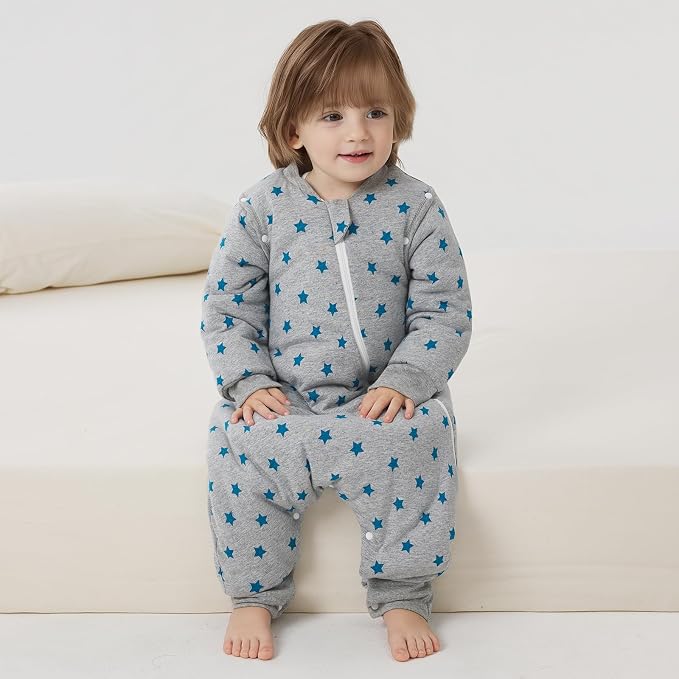 Duomiaomiao 3.5 TOG Toddler Sleep Sack 2-3T 100% Cotton Winter Side Open Zipper - Image 7