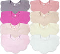 Baby Bibs Muslin Bibs 8 Pack for Drooling and Teething for Unisex Girls Boys by DOSMINE