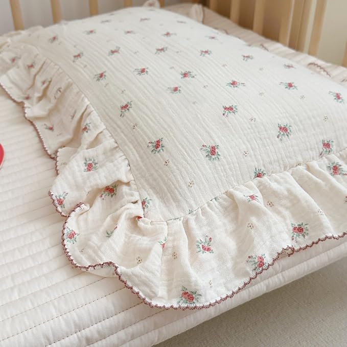 BuLuTu Toddler Pillowcase Cotton Muslin Kids Pillow Cases - Image 4