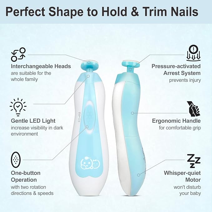 Baby Nail Trimmer 21 in 1, Usage Labeled Case & 13 Extra Replacement Tools - Image 4