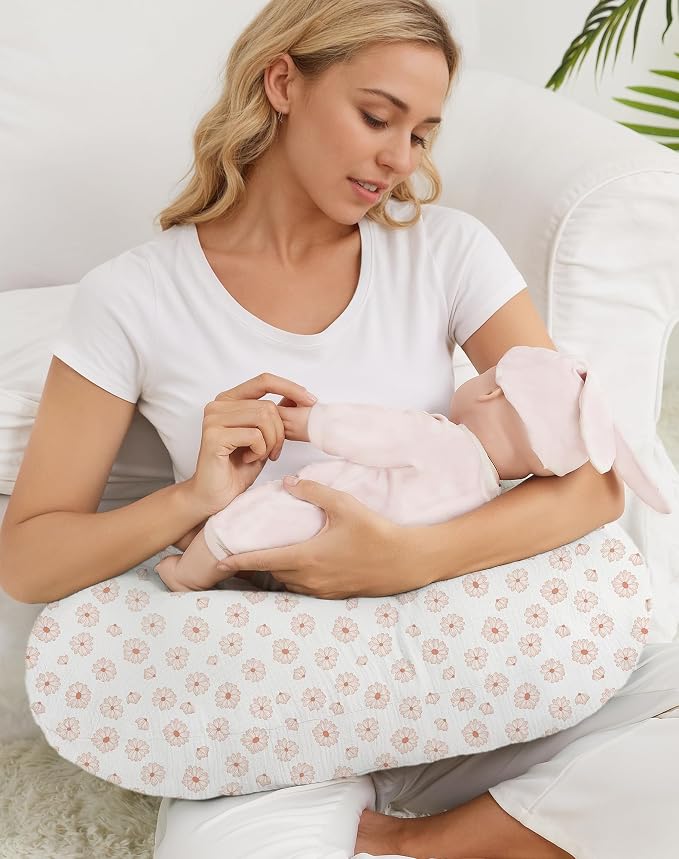 Nursing Pillow Covers, Muslin Nursing Cover - Image 7