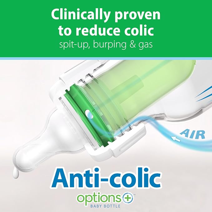 Dr. Brown's Anti-Colic Options+ Narrow Glass Baby Bottle - Image 2
