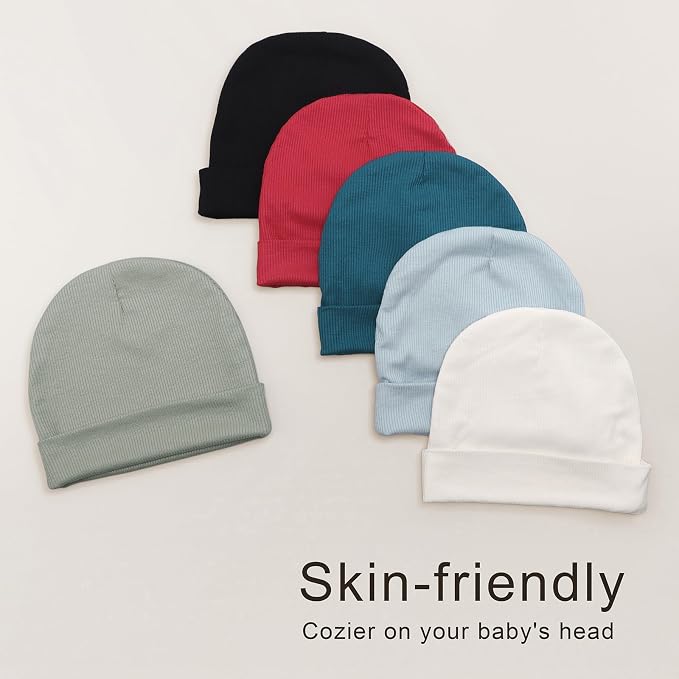DRESHOW BQUBO 6 Pack Baby Newborn Hats Set - Image 5