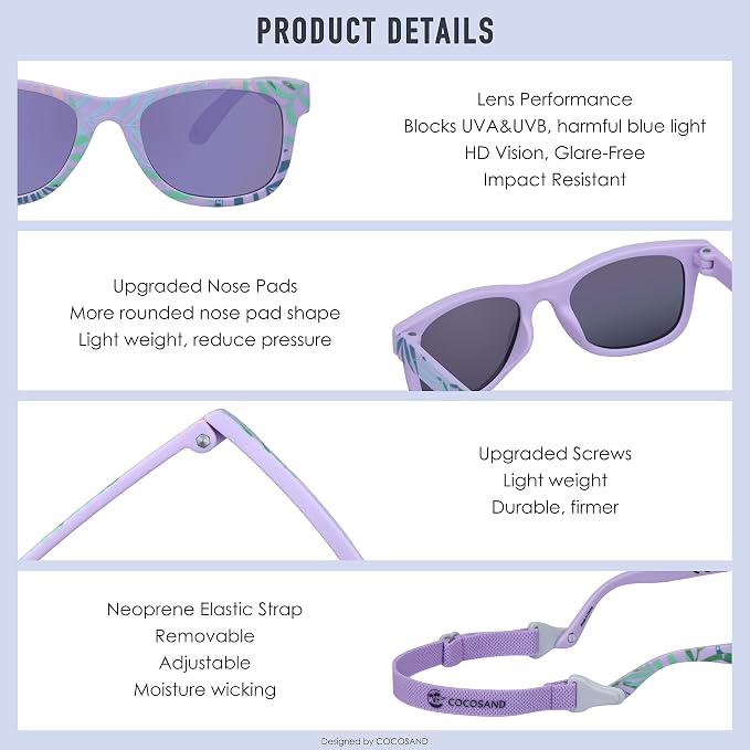 COCOSAND Flexible Baby Sunglasses - Image 4