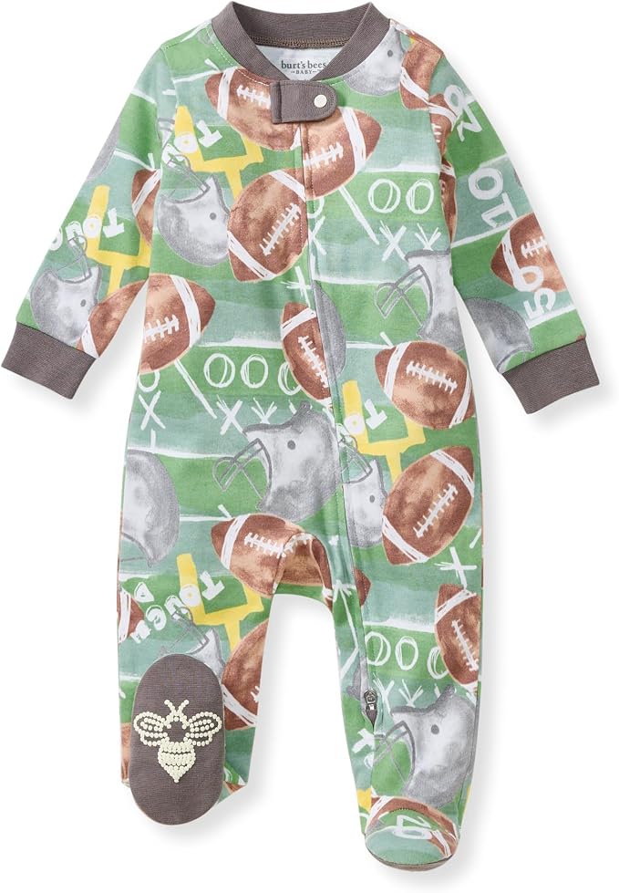 Burt’s Bees Baby Boys' One-Piece Sleep and Play 100% Organic Cotton PJs by BurtsBeesBaby