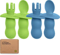 KeaBabies 4-Pack Silicone Baby Spoons and Forks Set by KeaBabies