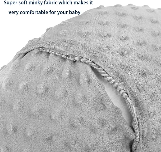 iEvolve Minky Nursing Pillow Cover Breast Feeding Pillow Cover Slipcover U Shape - Image 4