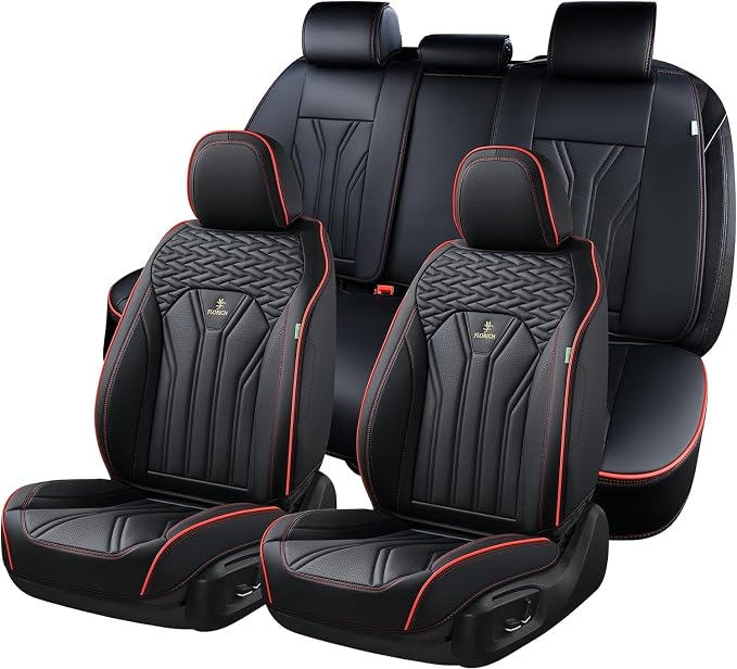 FLORICH Rear Seat Covers Leather Car Seat Covers Waterproof Back Seat Cover - Image 9