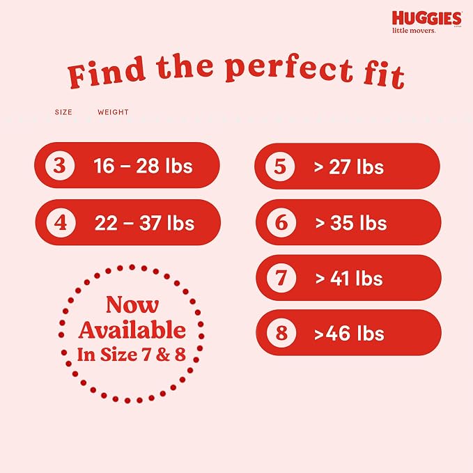 Huggies Size 3 Diapers, Little Movers Baby Diapers, Size 3 - Image 3
