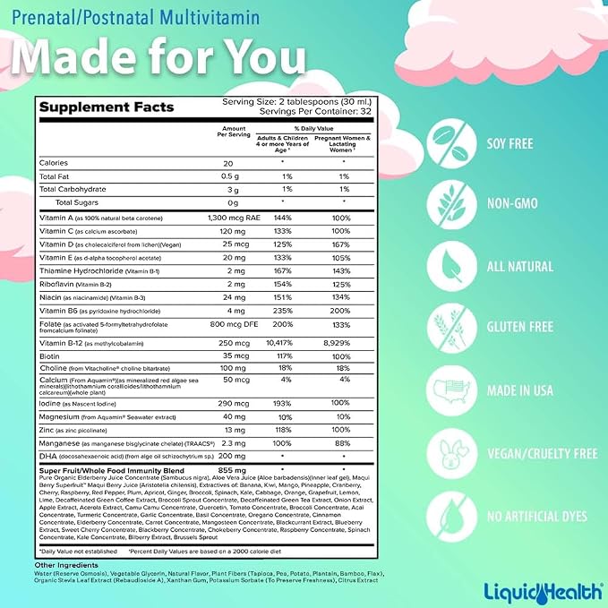 LIQUIDHEALTH Prenatal/Postnatal Multiple Liquid Women's Multivitamin - Image 5