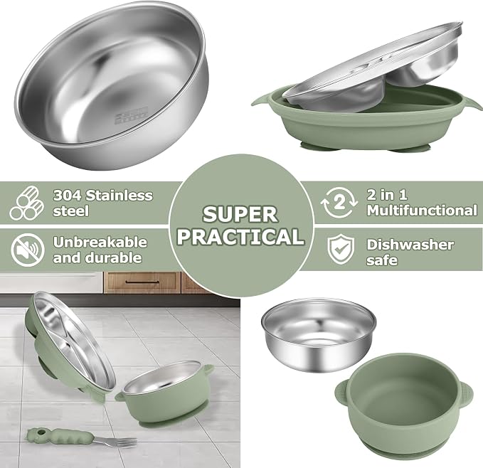 Stainless Steel Baby Plate and Bowl - Image 4
