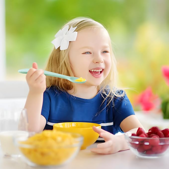 PandaEar 7 Pack Silicone Baby Feeding Spoons, First Stage Training Spoon Infant - Image 4