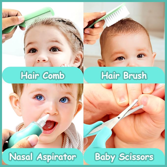 Baby Healthcare and Grooming Kit, 20 in 1 Portable Baby Safety Care Set - Image 4