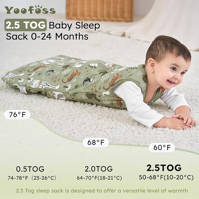 Yoofoss Baby Sleep Sack 18-24 Months, TOG 2.5 Baby Wearable Blanket - Image 4