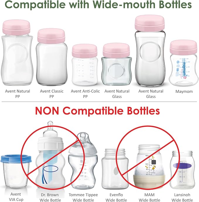 Maymom Solid Lids Aka Travel Caps w/Sealing Ring Compatible - Image 2