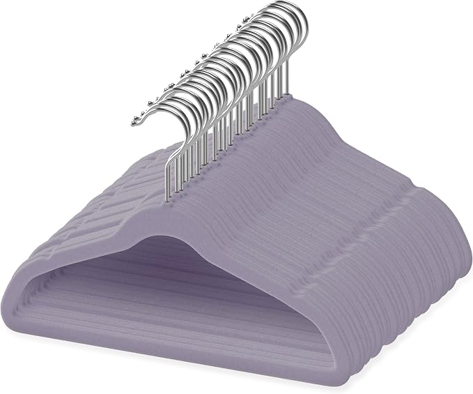 50 Premium Velvet Baby Hangers 11.8" Inch Non-Slip Infant, Ultra Slim by TECHZOO
