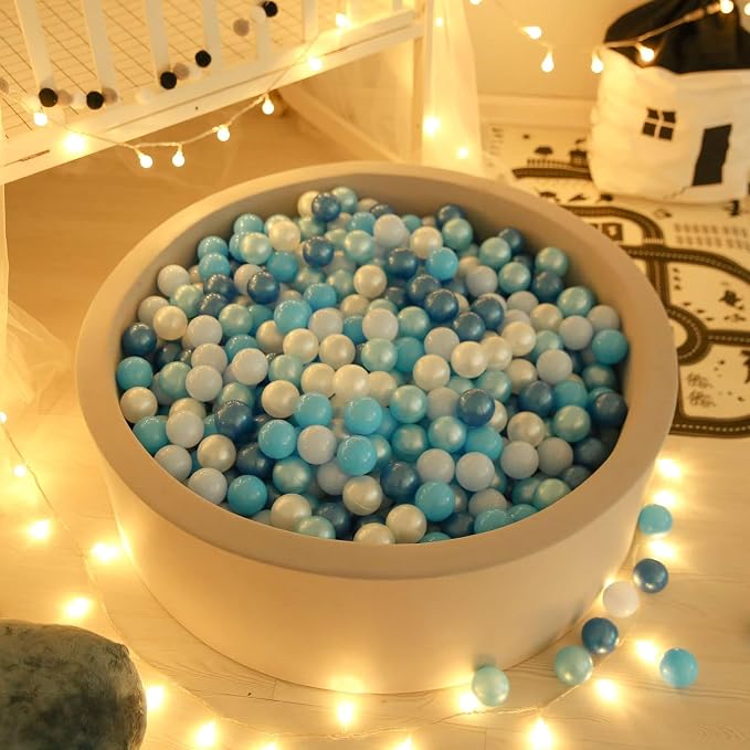 GOGOSO Ball Pits Balls for Toddlers Pack of 50 100 200 Plastics Shape Ball - Image 9