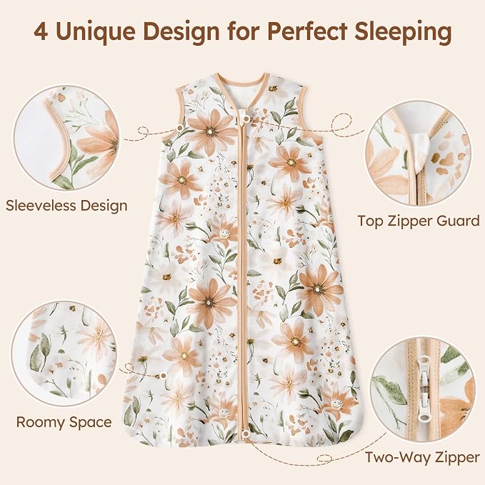 Baby Sleep Sack 18-24 Months 100% Cotton Lightweight 0.5 TOG Wearable Blanket - Image 3