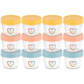 EVLAs Baby Food Containers 12-Pack - 4 oz Glass Jars - BPA-Free by EVLAS