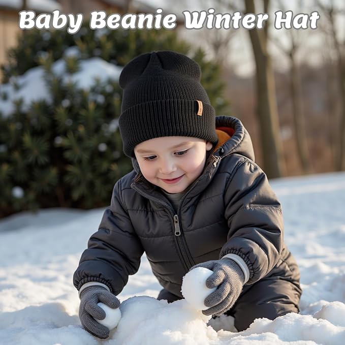 Bebila Baby Beanie Toddler Infant Winter Hats Knit Warm Caps - Image 3